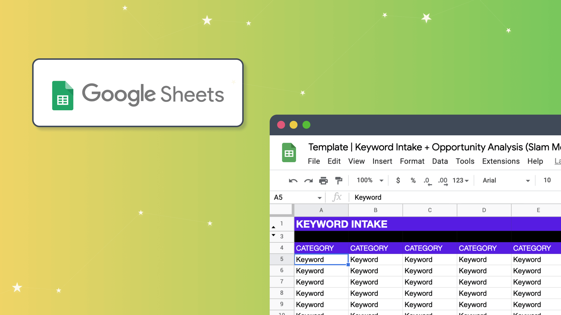 SEO Keyword Research Template Slam Media Lab
